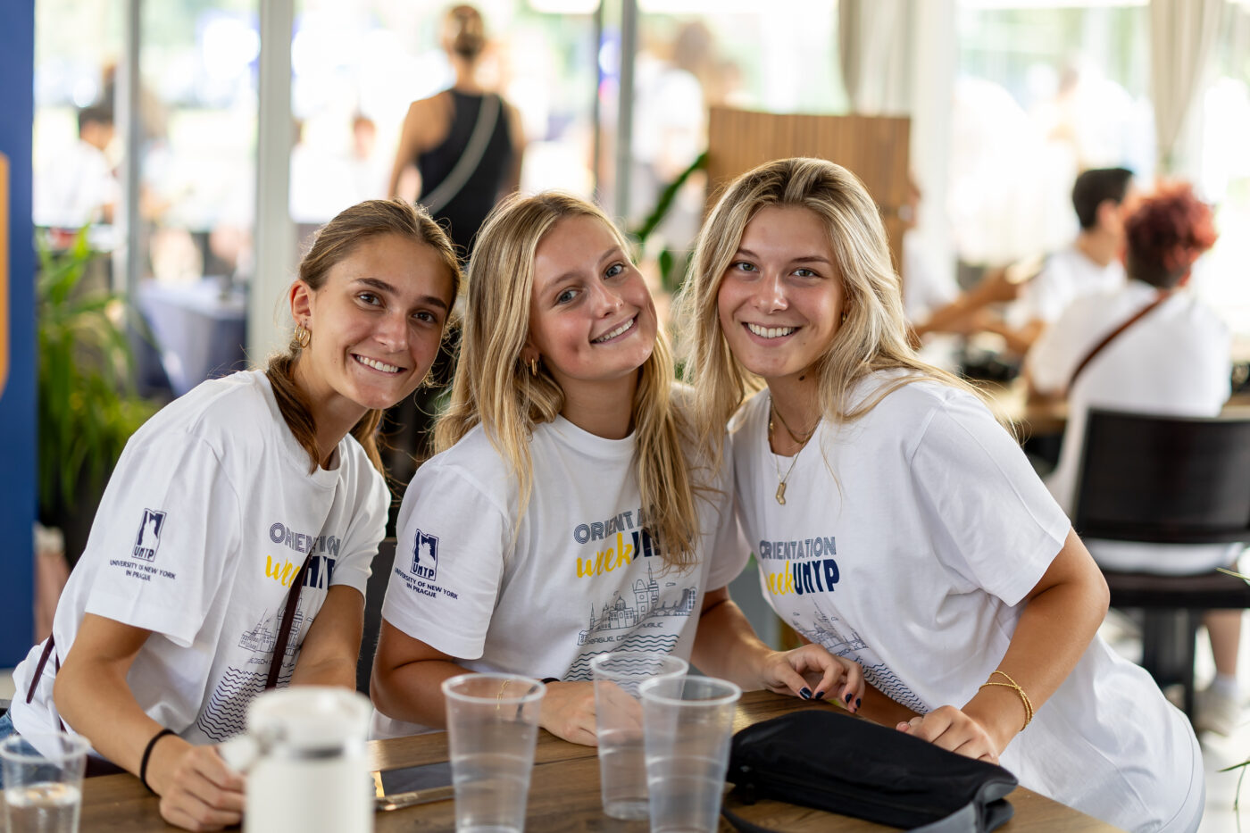 Three UNYP students enjoy time together during orientation week