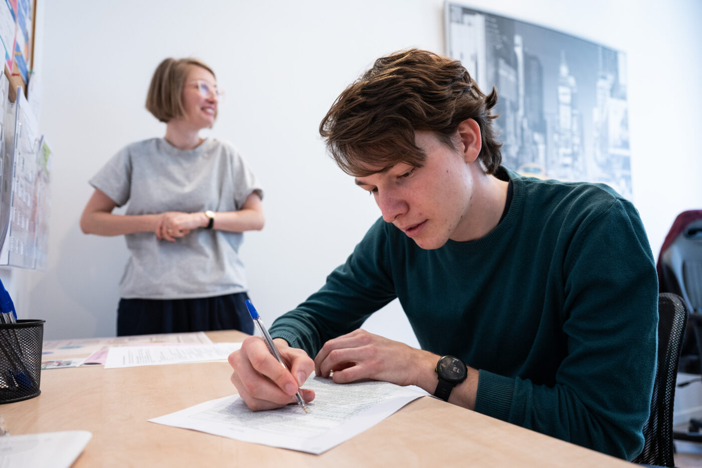 A UNYP senior research lead helps a student begin the process of transforming his thesis into published research.